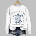 Gulf Of Mexico Stay Salty And Resist Printed Sweatshirt