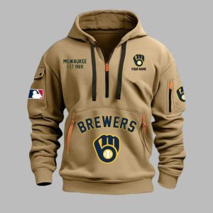 Brewers EST 1969 Quarter Zip Hoodie