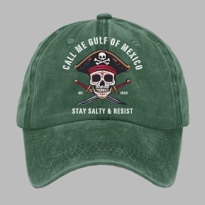 Call Me Gulf Of Mexico Stay Salty Resist Print Baseball Cap