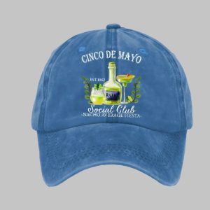 Cinco De Mayo Est 1862 Social Club Nacho Average Fiesta Print Baseball Cap