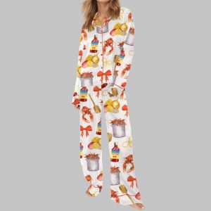 Crawfish Boil Party Satin Pajama Set