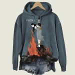 Funny Fuck It Art Print Casual Hoodie