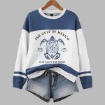 Gulf Of Mexico ESTD 1550 Stay Salty And Resist Printed Round Neck Sweatshirt