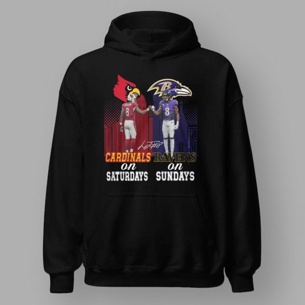 Jackson Cardinals On Saturdays Ravens On Sundays Shirt