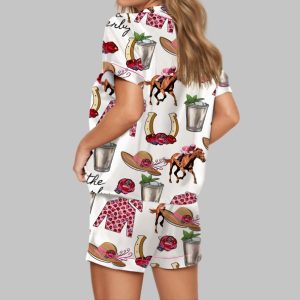 Kentucky Derby Party Satin Pajama Set