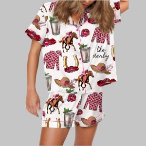 Kentucky Derby Party Satin Pajama Set