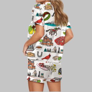 Louisville Kentucky City Satin Pajama Set