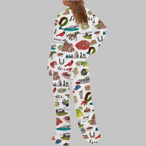 Louisville Kentucky City Satin Pajama Set