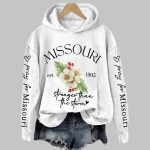 Missouri Stronger Than The Storm Print Casual Sweatshirt