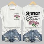 Missouri Stronger Than The Storm Printed V Neck T-shirt