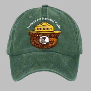 Protect Our National Parks Bears Print Baseball Cap