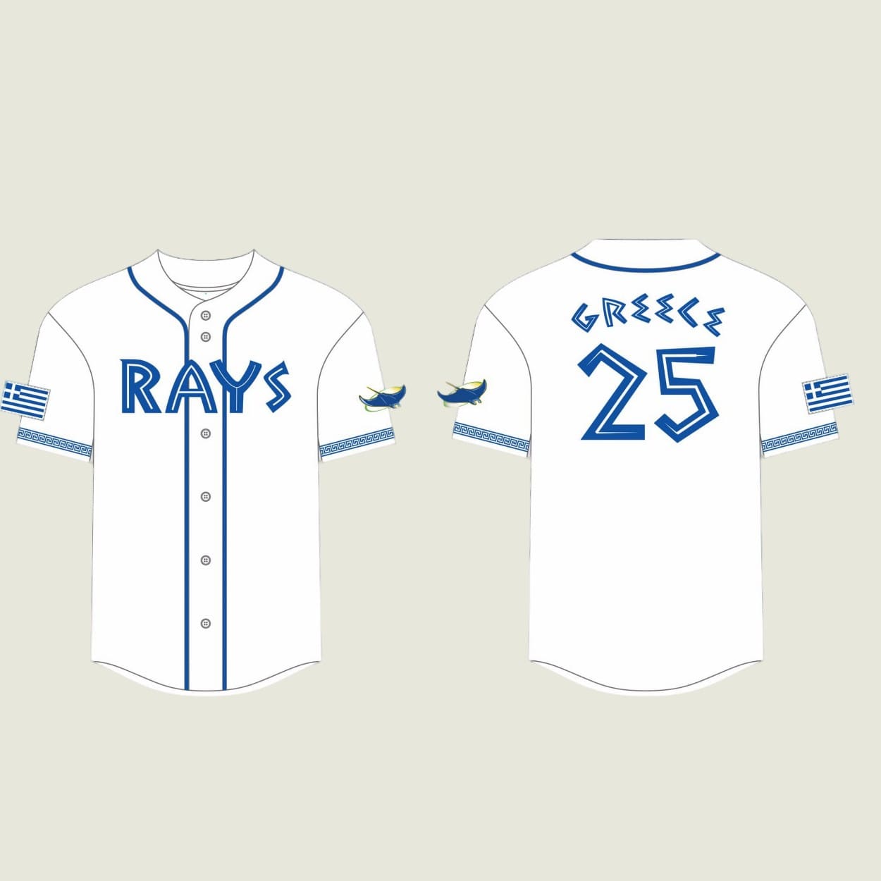 Rays Greek Heritage Day Jersey 2025 Giveaways Rays Greek Heritage Day Jersey 2025 Giveaways