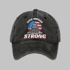Retro Civil Service Strong Print Baseball Cap