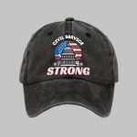 Retro Civil Service Strong Print Baseball Cap
