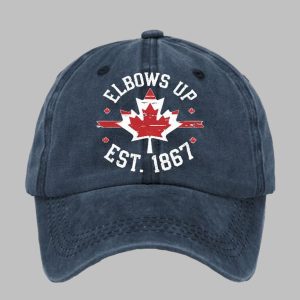 Retro Elbows Up Canada Est 1867 Printed Baseball Cap