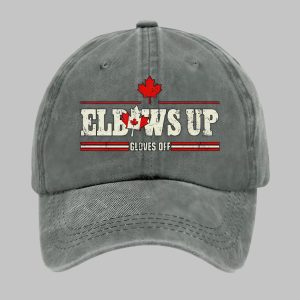 Retro Elbows Up Canada Gloves Off Printed Baseball Cap