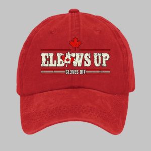Retro Elbows Up Canada Gloves Off Printed Baseball Cap