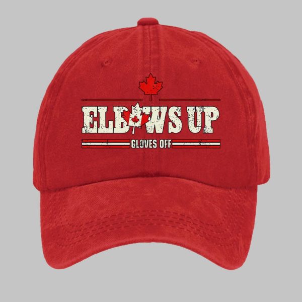 Retro Elbows Up Canada Gloves Off Printed Baseball Cap