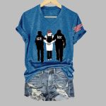 Retro Justice For Rumeysa Print V-Neck T-Shirt