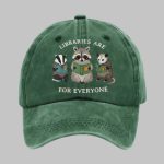 Retro Libraries Are For Everyone Print Baseball Cap