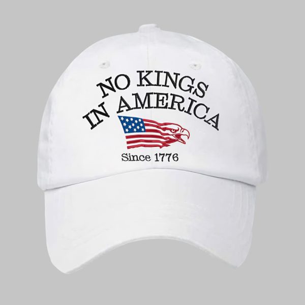 Retro No Kings In America Since 1776 Print Baseball Cap