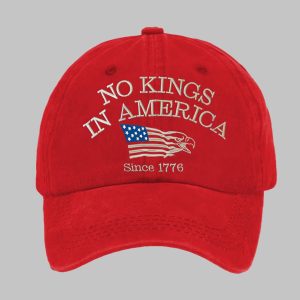 Retro No Kings In America Since 1776 Print Baseball Cap