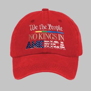 Retro We The People No Kings In America Print Baseball Cap