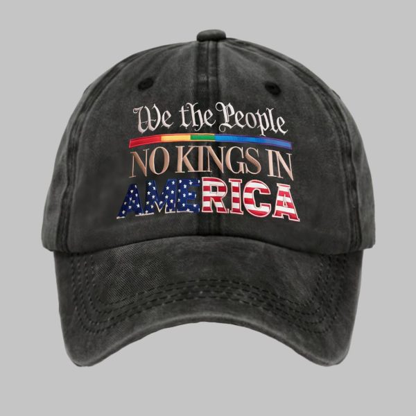 Retro We The People No Kings In America Print Baseball Cap