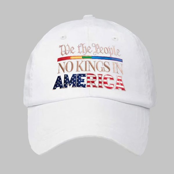 Retro We The People No Kings In America Print Baseball Cap
