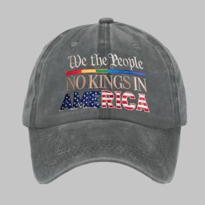 Retro We The People No Kings In America Print Baseball Cap