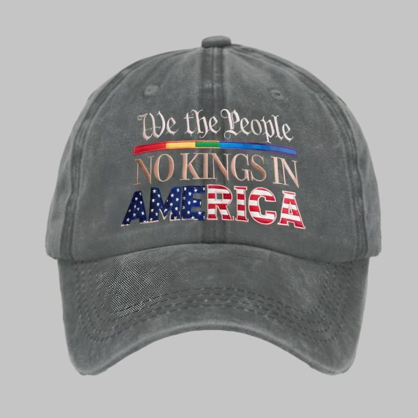Retro We The People No Kings In America Print Baseball Cap
