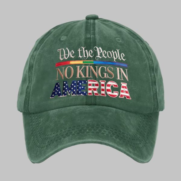 Retro We The People No Kings In America Print Baseball Cap