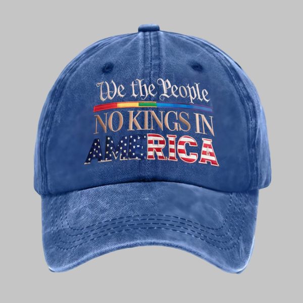 Retro We The People No Kings In America Print Baseball Cap