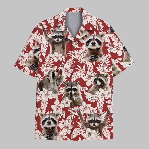 Tropical Raccoon Hawaiian Shirt