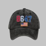 Unisex Distressed Washed Cotton 8647 Print Hat