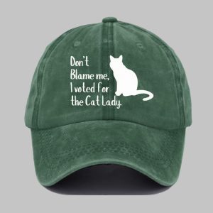 Unisex Don'T Blame Me I Voted For The Cat Lady Print Baseball Cap