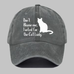 Unisex Don'T Blame Me I Voted For The Cat Lady Print Baseball Cap