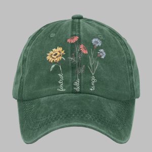 Unisex Foxtrot Delta Tango Flowers Baseball Cap