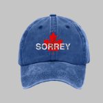 Unisex Sorrey Sorry Canadian Funny Apology With Red Maple Leaf Print Baseball Cap