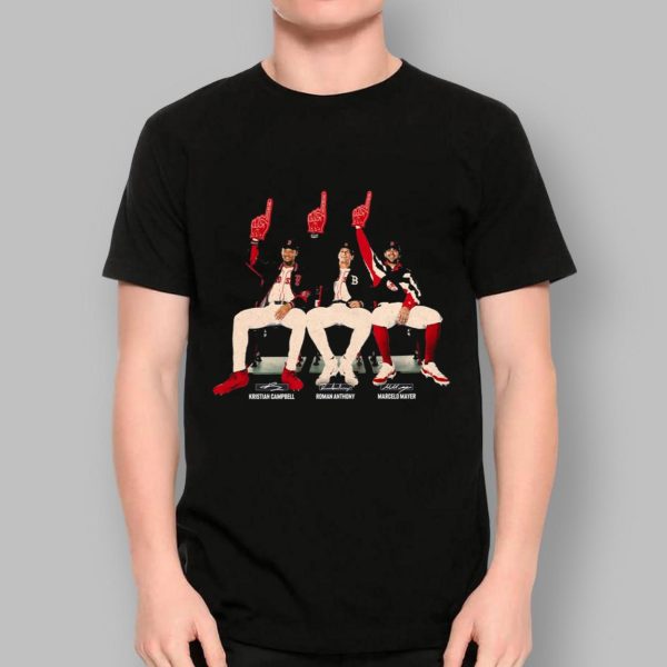2025 Kristian Campell Roman Anthony Marcelo Mayer Red Sox Prospects T-shirt Giveaway