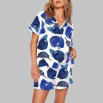 Baseball Dodger Hat Print Pajama Set