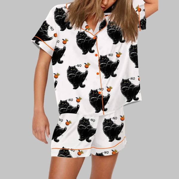 Black Cat No Kings In America Pajama Set