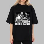 Fight Oligarchy Bernie Sanders And AOC Freedom US Anti Trump T-Shirt