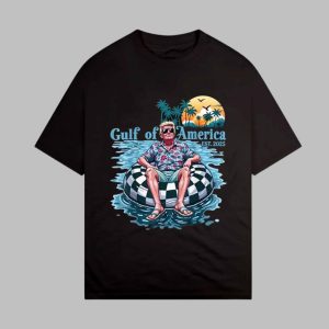 Funny Trump Gulf Of Us America Est 2025 Beach Retro Sunset T-Shirt 2 Funny Trump Gulf Of Us America Est 2025 Beach Retro Sunset T Shirt