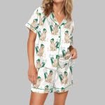 Golden Retriever Golf Satin Pajama Set