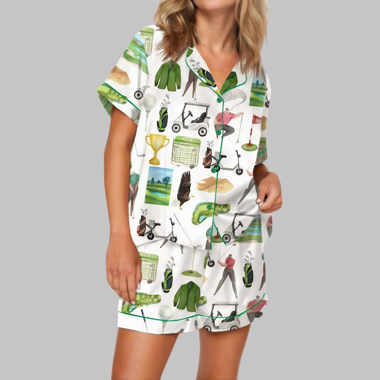 Golf Daydream Watercolor Pajama Set Golf Daydream Watercolor Pajama Set