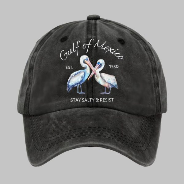 Pelican Gulf Of Mexico Print Baseball Cap