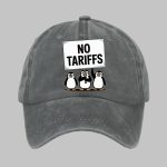 Penguin No Tariffs Print Baseball Cap