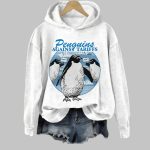 Penguins Against Tariffs Print Hoodie