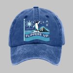 Penguins Flippers Up Print Baseball Cap